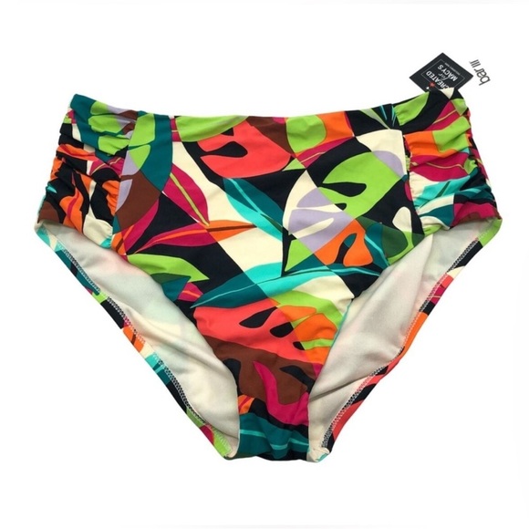 Bar III Women's Tropical Dreams High-Waist Swim Bikini Bottoms Size XL MBTD23535 - Picture 3 of 9